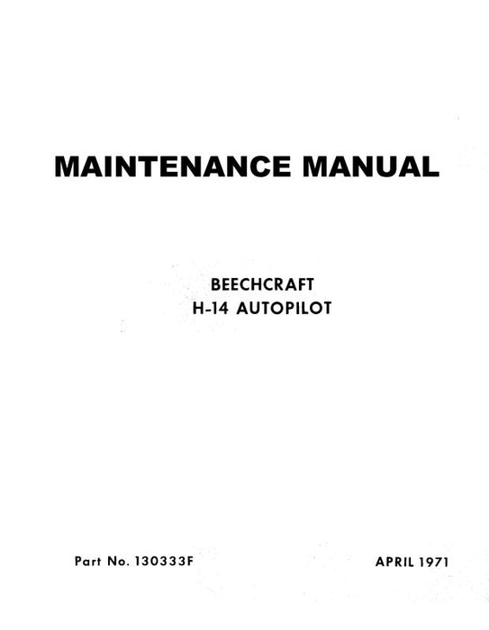 Beech H-14 Autopilot Maintenance Manual (BEH14-M-C)