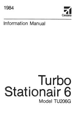 Cessna Turbo U206G Stationair 6 1984 Pilot's Information Manual
