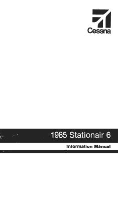 Cessna U206G Stationair 6 1985 Pilot's Information Manual