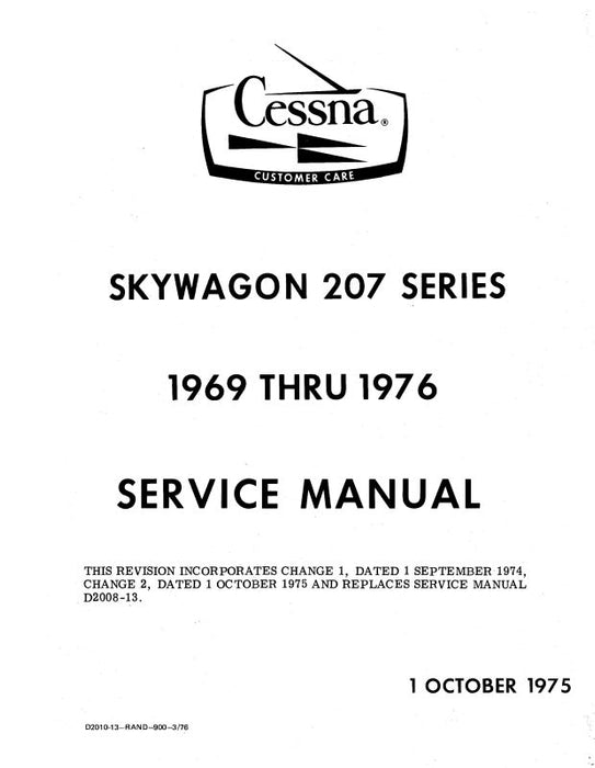 Cessna 207 Skywagon Series 1969-76 Maintenance Manual