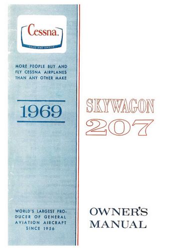 Cessna 207 Skywagon 1969 Owner's Manual