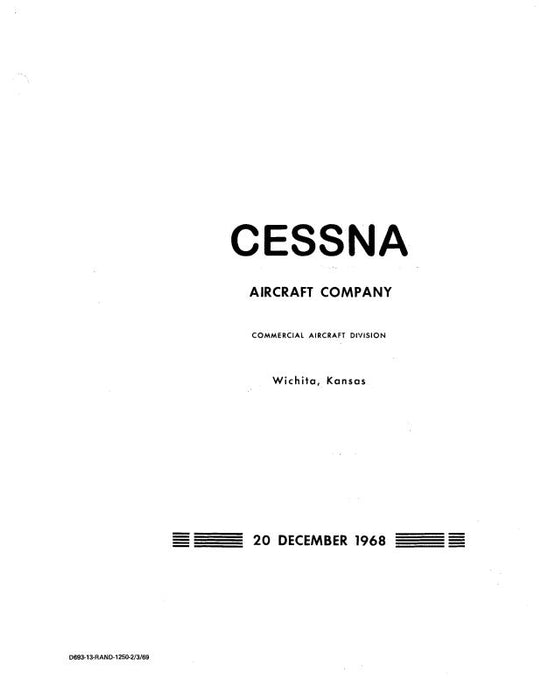 Cessna 210 Centurion 1969 Maintenance Manual