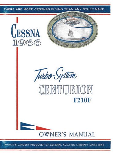 Cessna Turbo 210F Centurion 1966 Owner's Manual