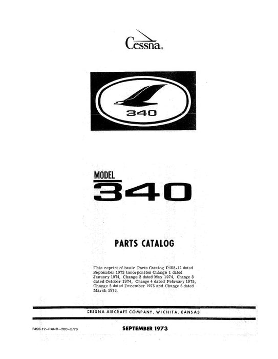 Cessna 340 1971-1975 Parts Catalog