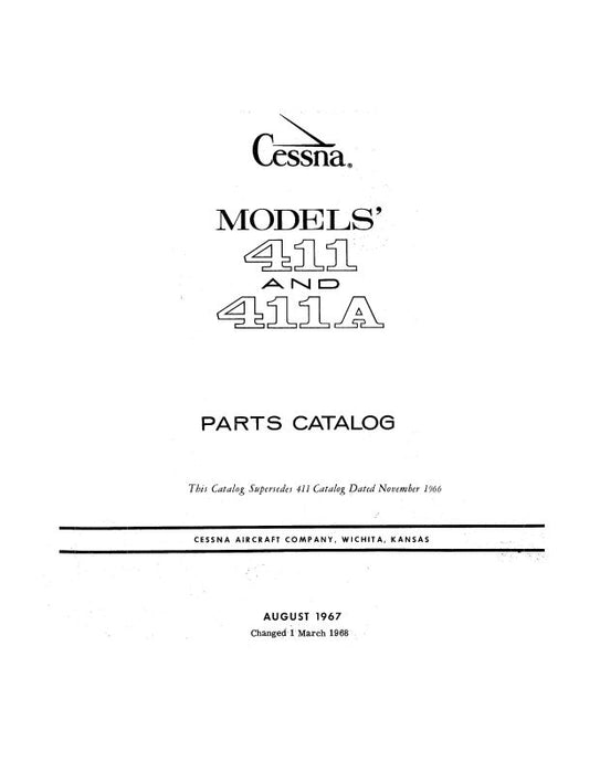 Cessna 411, 411A 1965-68 Parts Catalog