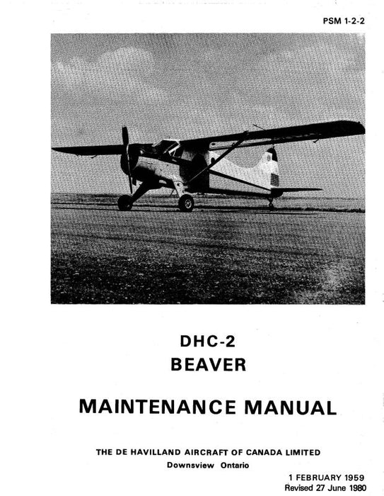DeHavilland DHC-2 Beaver 1959 Maintenance Manual (PSM-1-2-2)