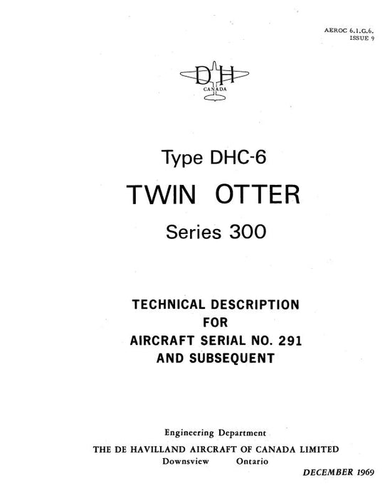 DeHavilland DHC-6 Twin Otter 1969 Flight Manual (PSM-1-63-1A)