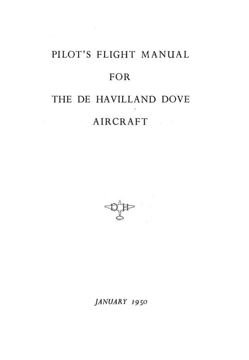 DeHavilland Dove Series 1950 Pilot's Flight Manual (DEDOVE-50-F-C)