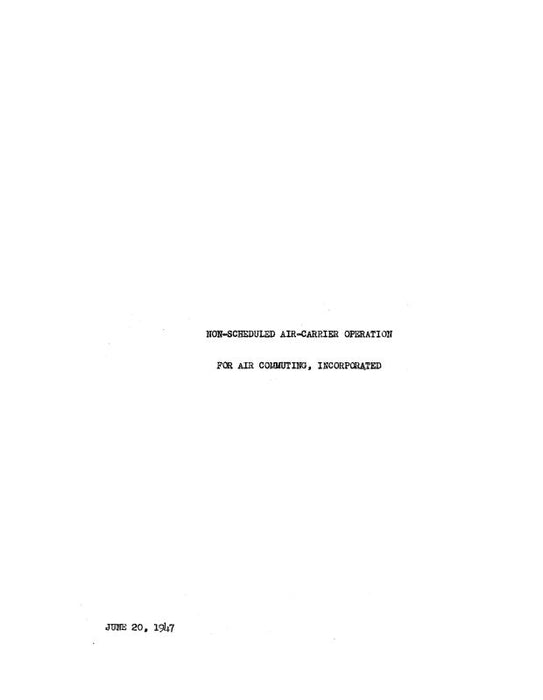 Grumman G-73 Air-Carrier Operation Instructions (GRG73-47-IN-C)