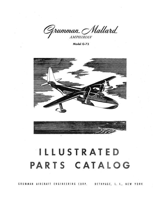 Grumman G73 Mallard Amphibian Parts Catalog (GRG73PC) — Essco Aircraft