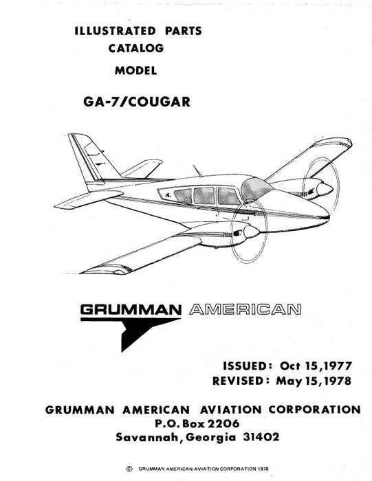 Grumman GA-7 Cougar 1978 Illustrated Parts Catalog (7844)