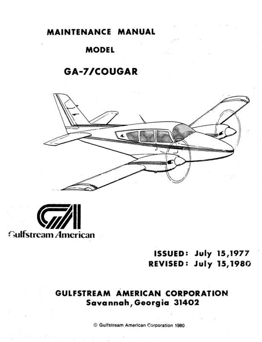 Grumman GA-7 Cougar 1980 Maintenance Manual (GRGA7COUGARM)