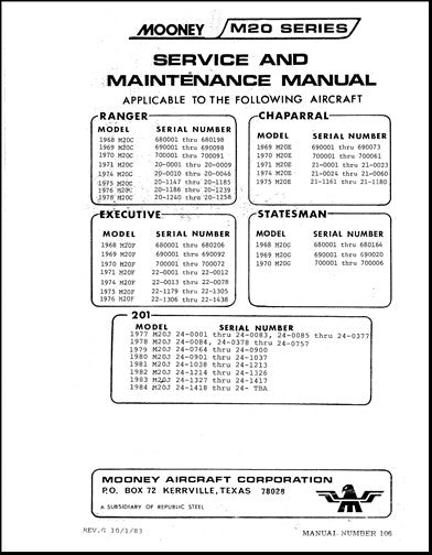 Mooney M20 Series 1968-84 Maintenance-Service Manual (106)