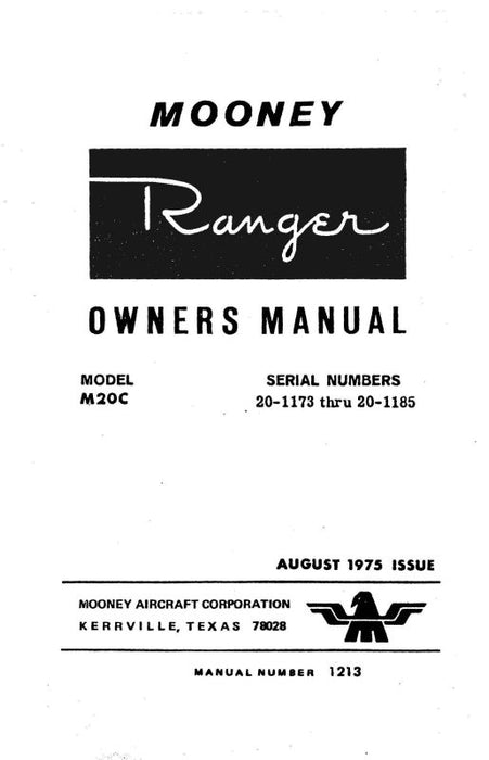 Mooney M20C Ranger 1975 Owner's Manual (1213)