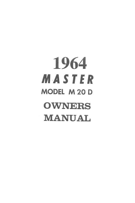 Mooney M20D Master Owner's Manual (MOM20D--O-C)