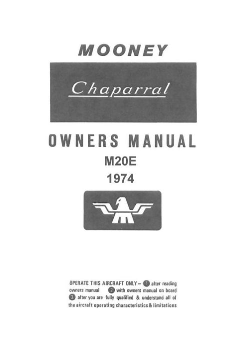 Mooney M20E 1974 Operator's Manual (MOM20E-74-OP-C)