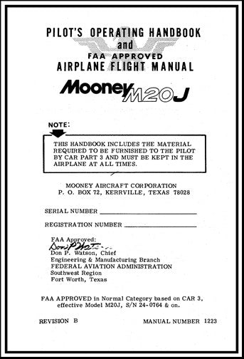 Mooney M20J 1979-1980 Pilot's Operating Handbook (1223)