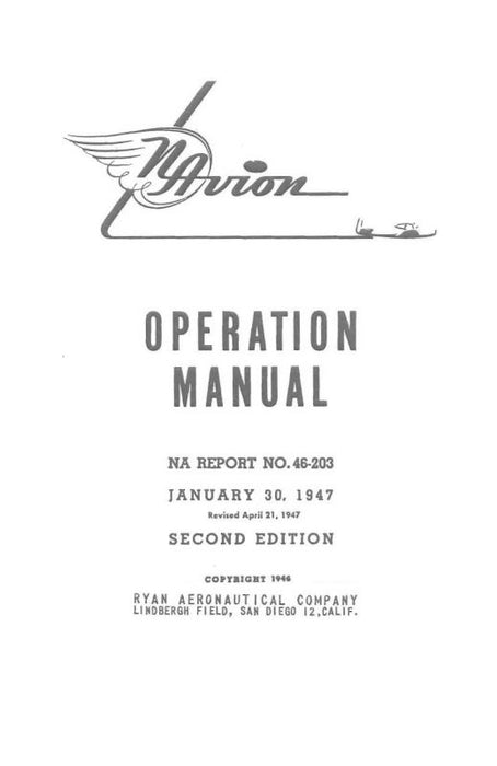 Navion  1947 Operation Manual (NA-46-203)