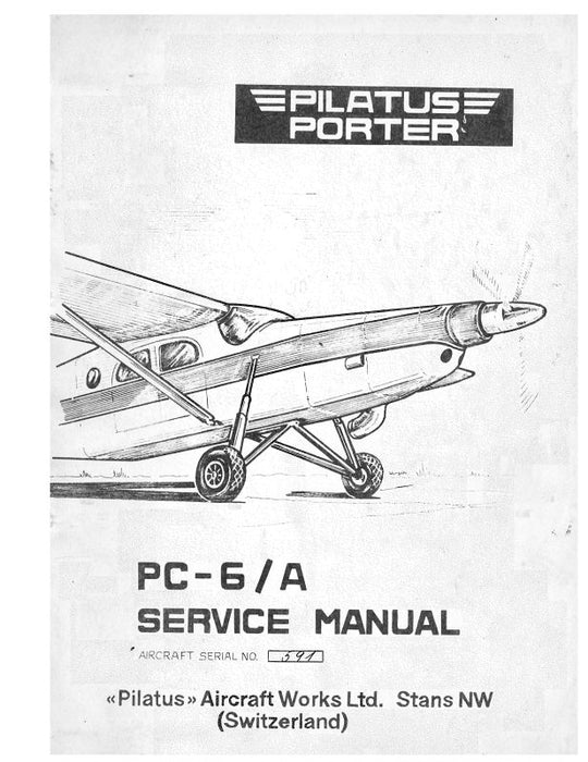 Pilatus PC-6-A Maintenance Manual (PLPC6A-M-C)