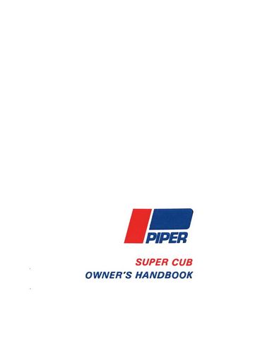Piper PA18-150 Super Cub Owner's Manual (761-822)