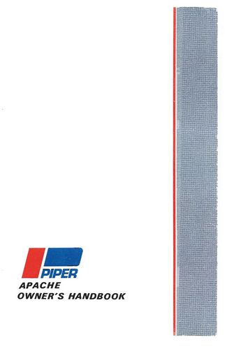 Piper PA23 & PA23-160 Apache 1957-58 Owner's Manual (752-455)