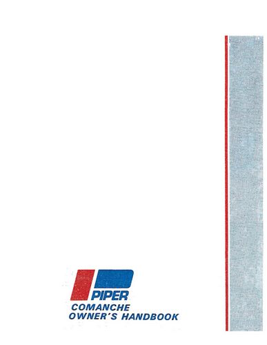 Piper PA24-180, 250 Comanche 1962-64 Owner's Manual (753-597)