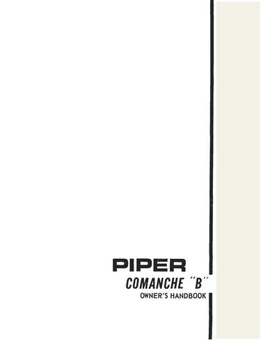 Piper PA24-260 B Comanche 1966-69 Owner's Manual (753-696)