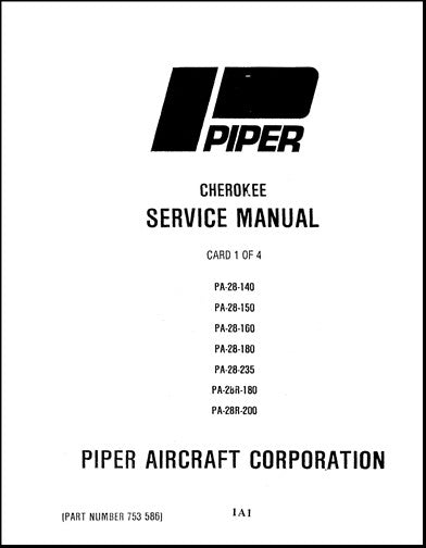 Piper PA28 Series Maintenance Manual (753-586)