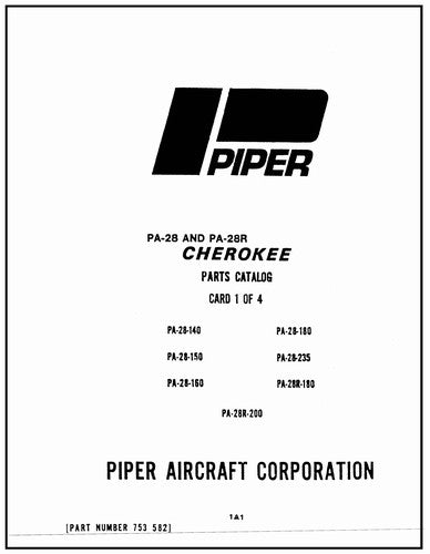 Piper PA28 Series Parts Catalog (753-582)
