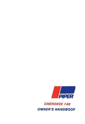 Piper PA28-140  Cherokee 1964-68 Owner's Manual (753-584)