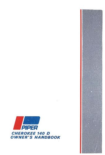 Piper PA28-140D Cherokee 1971 Owner's Manual (761-459)