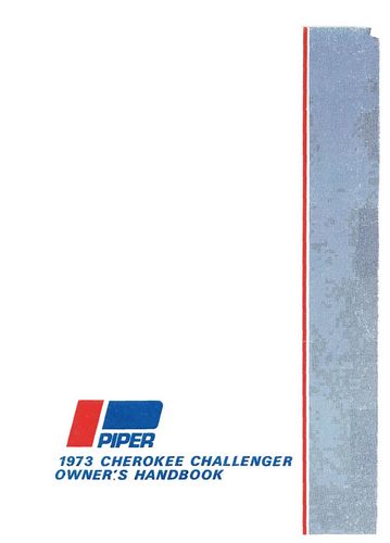 Piper PA28-180 Cherokee 1973 Owner's Manual (761-513)