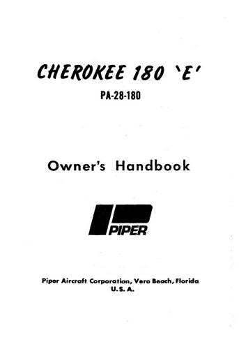 Piper PA28-180E Cherokee 1970 Owner's Manual (753-806)