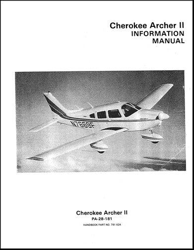 Piper PA28-181 Archer II 1977-79 Pilot's Information Manual (761-624)