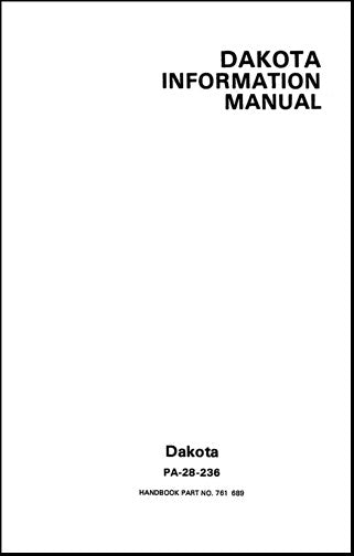 Piper PA28-236 Dakota 1979-95 Pilot's Information Manual (761-689)
