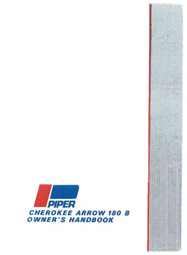 Piper PA28R-180B Cherokee Arrow 1971 Owner's Manual (761-461)