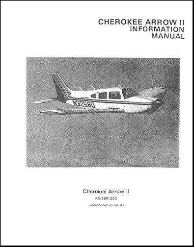 Piper PA28R-200 Arrow II 1972-73 Pilot's Information Manual (761-493)