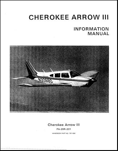 Piper PA28R-201 Arrow III 1977-78 Pilot's Information Manual (761-635)