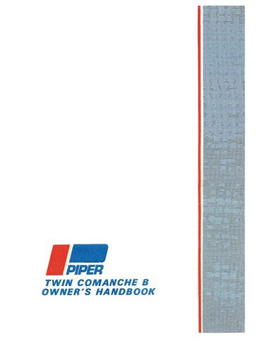 Piper PA30B Twin Comanche 1965-68 Owner's Manual (753-697)