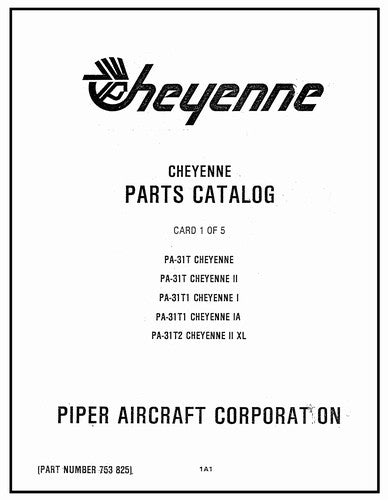 Piper PA31T,TIA, TI, T2  Cheyenne Parts Catalog (753-825)