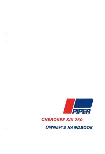 Piper PA32-260D 1971 Owner's Manual (761-464)