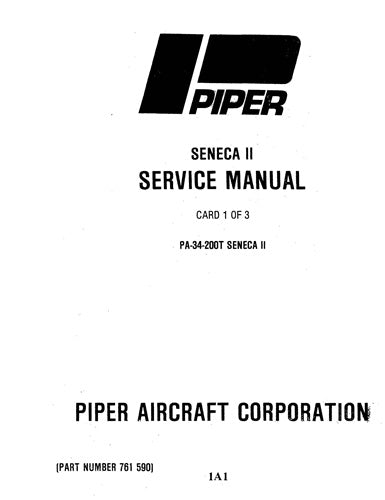 Piper PA34-200T Seneca II Maintenance Manual (761-590)