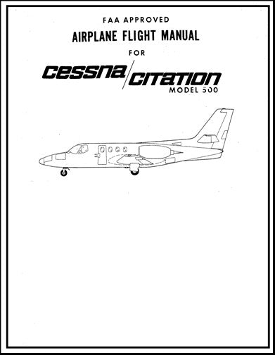 Cessna Model 500 Citation Flight Manual (CE500-F-C) — Essco Aircraft