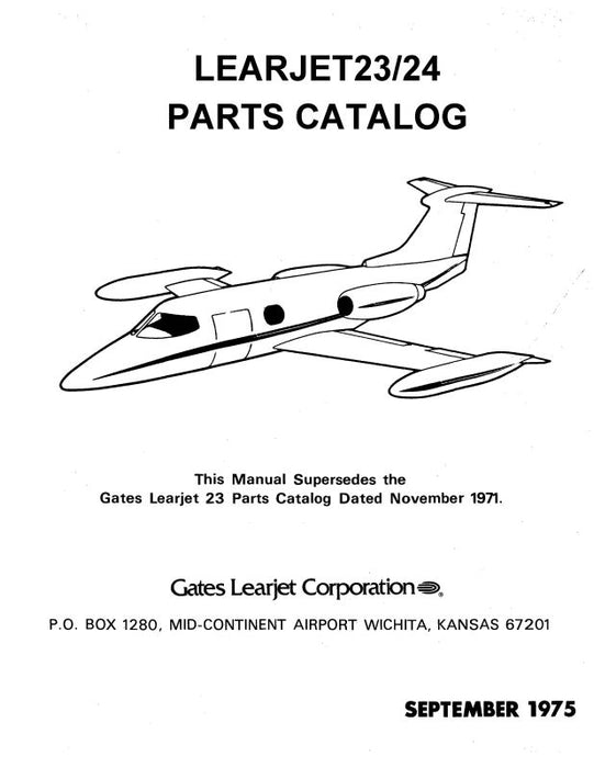 Gates Learjet  23,24 1975 Parts Catalog (GL23,24-75-P)