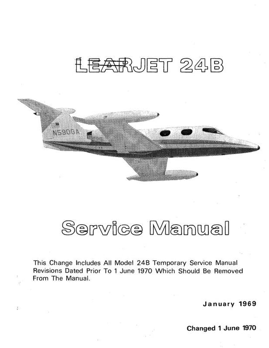 Learjet 24B Series 1968 Service Manual (LE24-68-M-C)