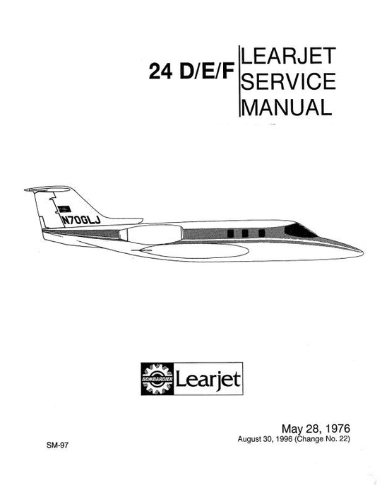 Learjet 24 D-E-F Service Manual (SM-97)