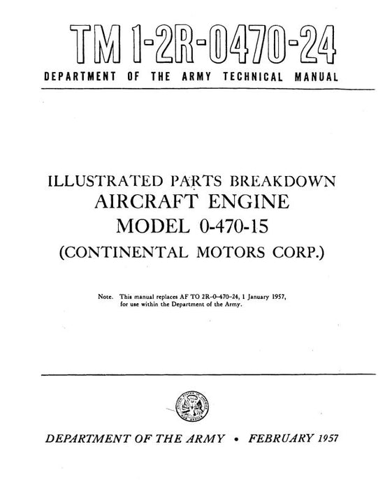 Continental 0-470-15 1957 Illustrated Parts (1-2R-0470-24)