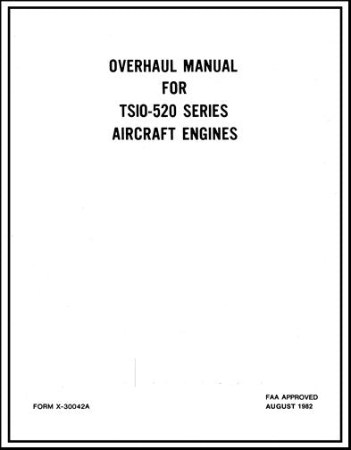 Continental TSIO-520 Series 1982 Overhaul Manual (X30042A)