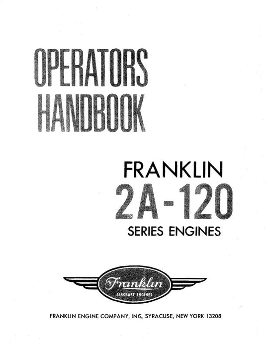 Franklin 2A-120A, B Series Engines Operators Instruction (FR20120A,B-OP-C)