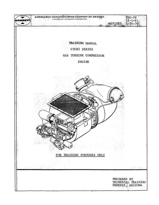 Garrett GTC85 Gas Turbine Compressor Study Guide (TSG-28)